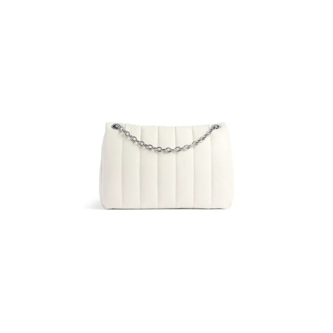Borsa Monaco Mini Trapuntata da Donna in Bianco