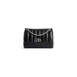 Borsa Monaco Mini Trapuntata da Donna in Nero