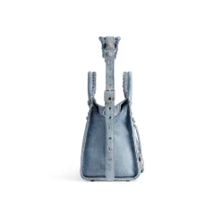 Borsa Neo Cagole City In Denim Con Strass da Donna in Blu