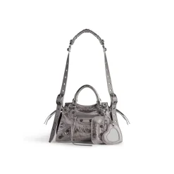 Borsa Neo Cagole Xs Metallizzata da Donna in Argento