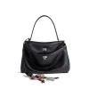 Borsa Rodeo Media Effetto Used Con Un Charm da Donna in Nero