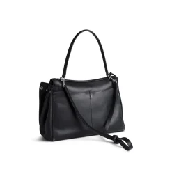 Borsa Rodeo Media Effetto Used Con Un Charm da Donna in Nero