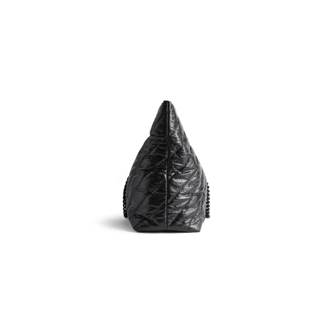 Borsa Tote Carry All Crush Grande Trapuntata da Donna in Nero