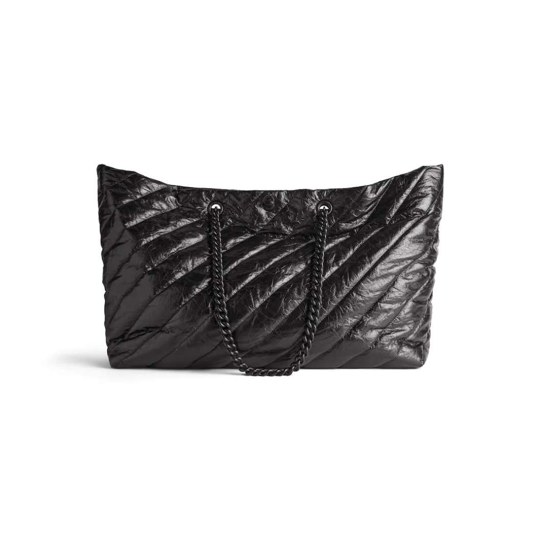 Borsa Tote Carry All Crush Grande Trapuntata da Donna in Nero