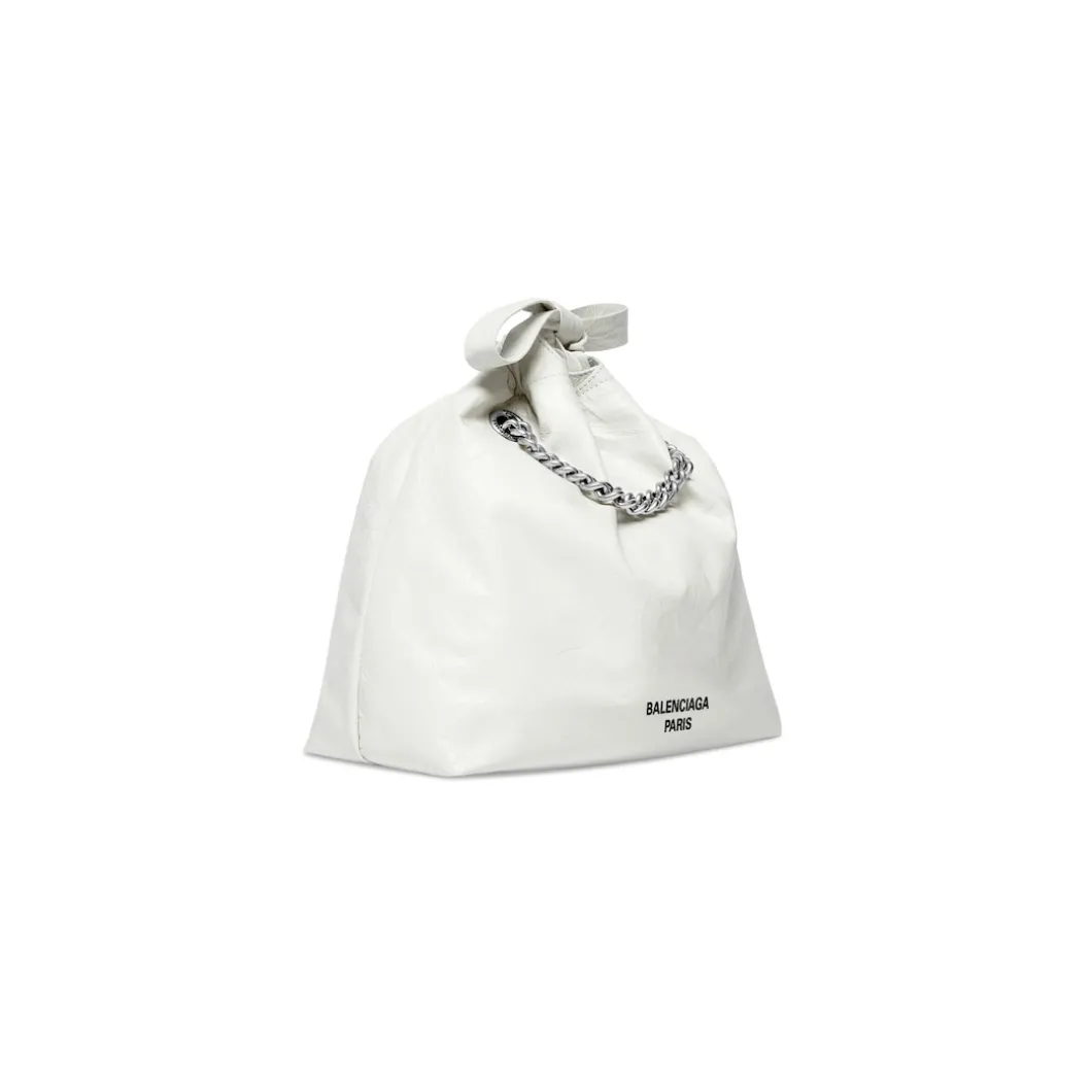 Borsa Tote Crush Piccola da Donna in Bianco Ottico