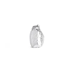 Borsa Tote Crush Xs Metallizzata E Trapuntata da Donna in Argento