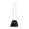 Borsa Tote Crush Xs Trapuntata da Donna in Nero