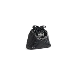 Borsa Tote Crush Xs Trapuntata da Donna in Nero