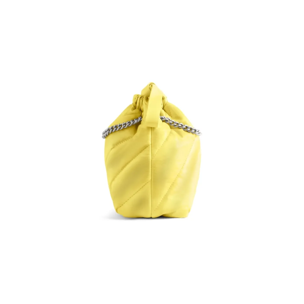 Borsa Tote Crush Xs Trapuntata Effetto Sprayed da Donna in Giallo