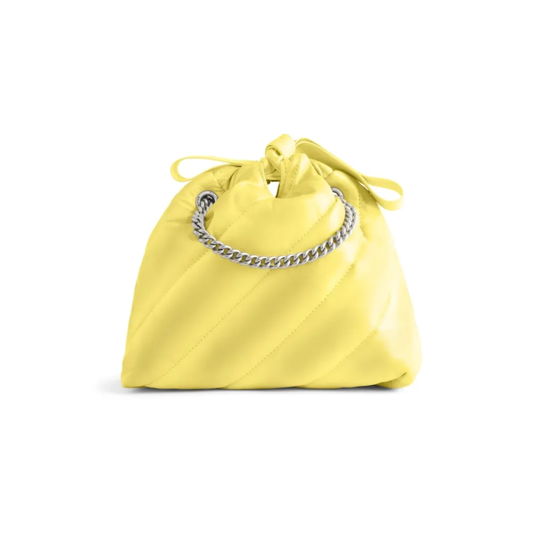 Borsa Tote Crush Xs Trapuntata Effetto Sprayed da Donna in Giallo