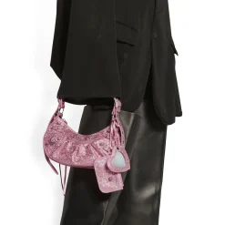 Borsetta A Tracolla Le Cagole Xs Bag Con Strass  da Donna in Rosa