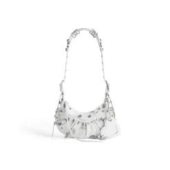 Borsetta A Tracolla Le Cagole Xs Bag Traforata  da Donna in Bianco Ottico