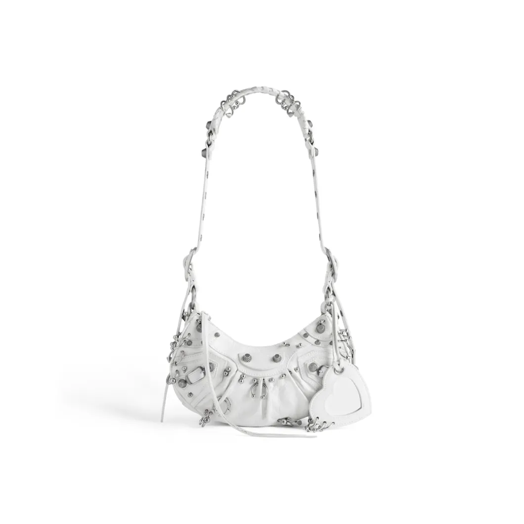 Borsetta A Tracolla Le Cagole Xs Bag Traforata da Donna in Bianco Ottico