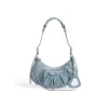 Borsetta A Tracolla Le Cagole In Denim E Strass da Donna in Blu