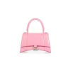 Borsetta Hourglass Con Lavorazione Coccodrillo  da Donna in Rosa