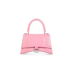 Borsetta Hourglass Con Lavorazione Coccodrillo  da Donna in Rosa