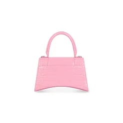 Borsetta Hourglass Con Lavorazione Coccodrillo da Donna in Rosa