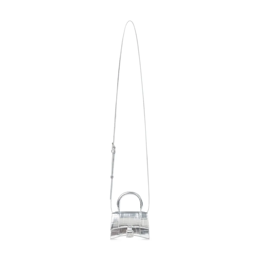 Borsetta Hourglass Mini da Donna in Argento