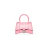 Borsetta Hourglass Xs Con Lavorazione Coccodrillo da Donna in Rosa
