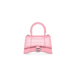 Borsetta Hourglass Xs Con Lavorazione Coccodrillo da Donna in Rosa