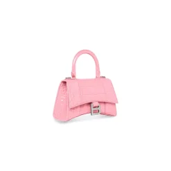 Borsetta Hourglass Xs Con Lavorazione Coccodrillo da Donna in Rosa