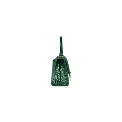Borsetta Hourglass Xs Con Lavorazione Coccodrillo da Donna in Verde