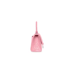 Borsetta Hourglass Xs Con Lavorazione Coccodrillo da Donna in Rosa
