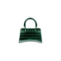 Borsetta Hourglass Xs Con Lavorazione Coccodrillo da Donna in Verde