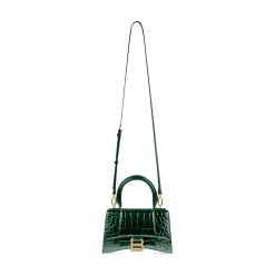 Borsetta Hourglass Xs Con Lavorazione Coccodrillo da Donna in Verde
