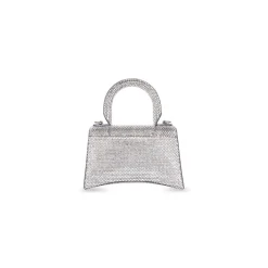 Borsetta Hourglass Xs Con Strass da Donna in Grigio