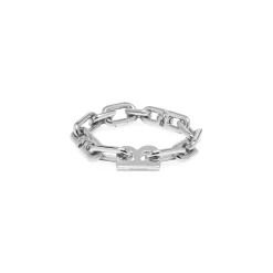 Bracciale B Chain Sottile in Argento