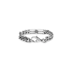 Bracciale Bb Icon Gourmette in Argento Anticato
