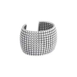 Bracciale Rigido Glam da Donna in Argento Anticato