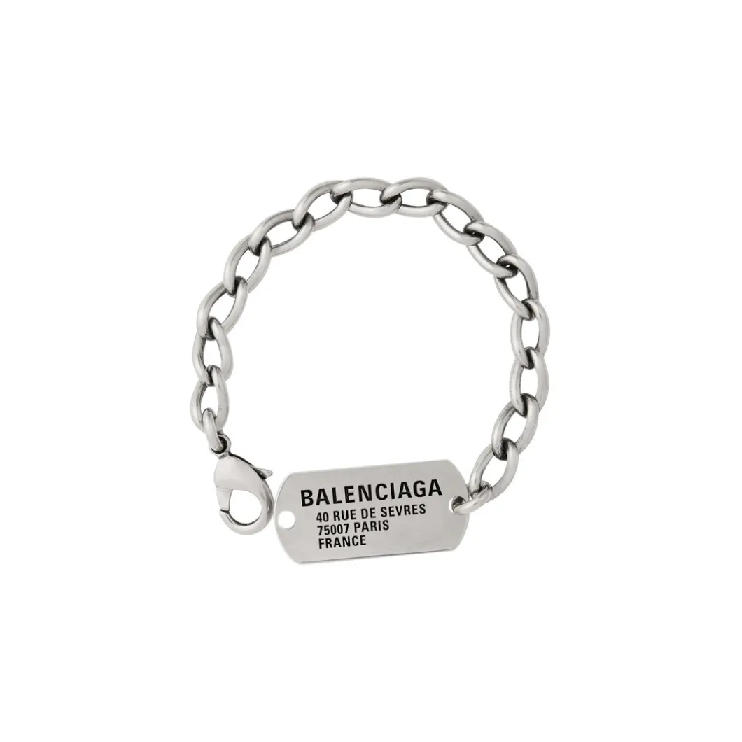 Bracciale Tags da Uomo in Argento Anticato