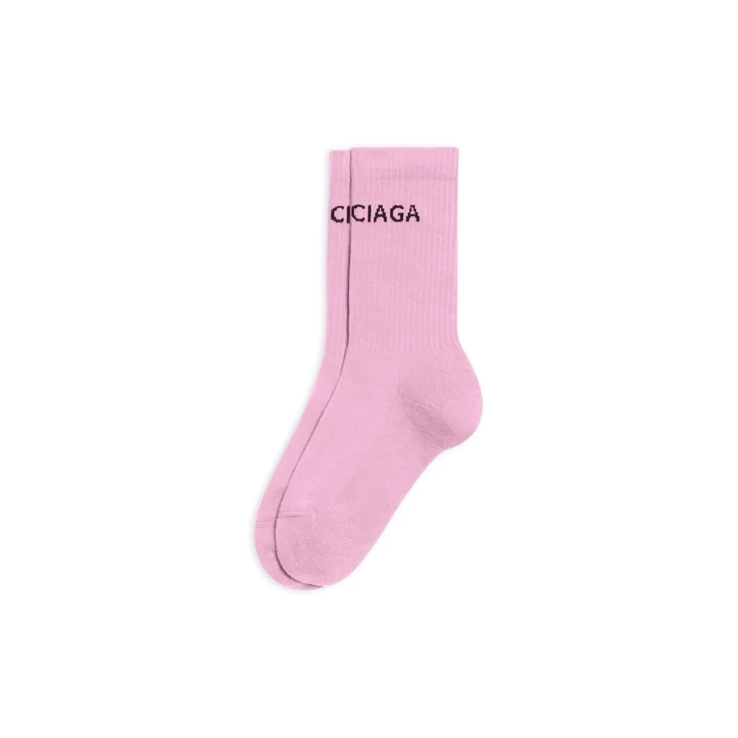 Calze Balenciaga Tennis Socks da Donna in Rosa