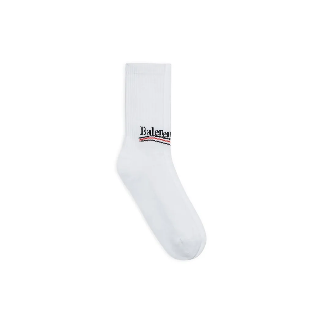 Calze Political Campaign Tennis da Uomo in Bianco