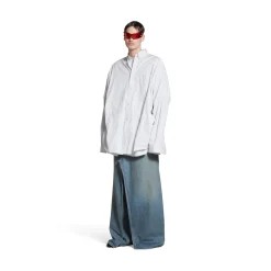 Camicia Balenciaga Oversize in Azzurro