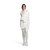 Camicia Balenciaga Oversize Con Maniche Annodate da Donna in Bianco