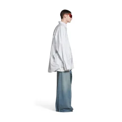 Camicia Balenciaga Oversize in Azzurro