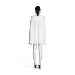 Camicia Balenciaga Oversize Con Maniche Annodate da Donna in Bianco