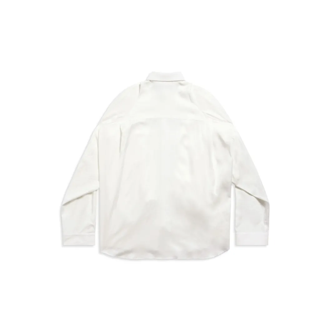 Camicia Balenciaga Oversize Con Maniche Annodate da Donna in Bianco