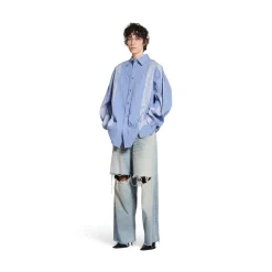 Camicia Diy Oversize in Azzurro