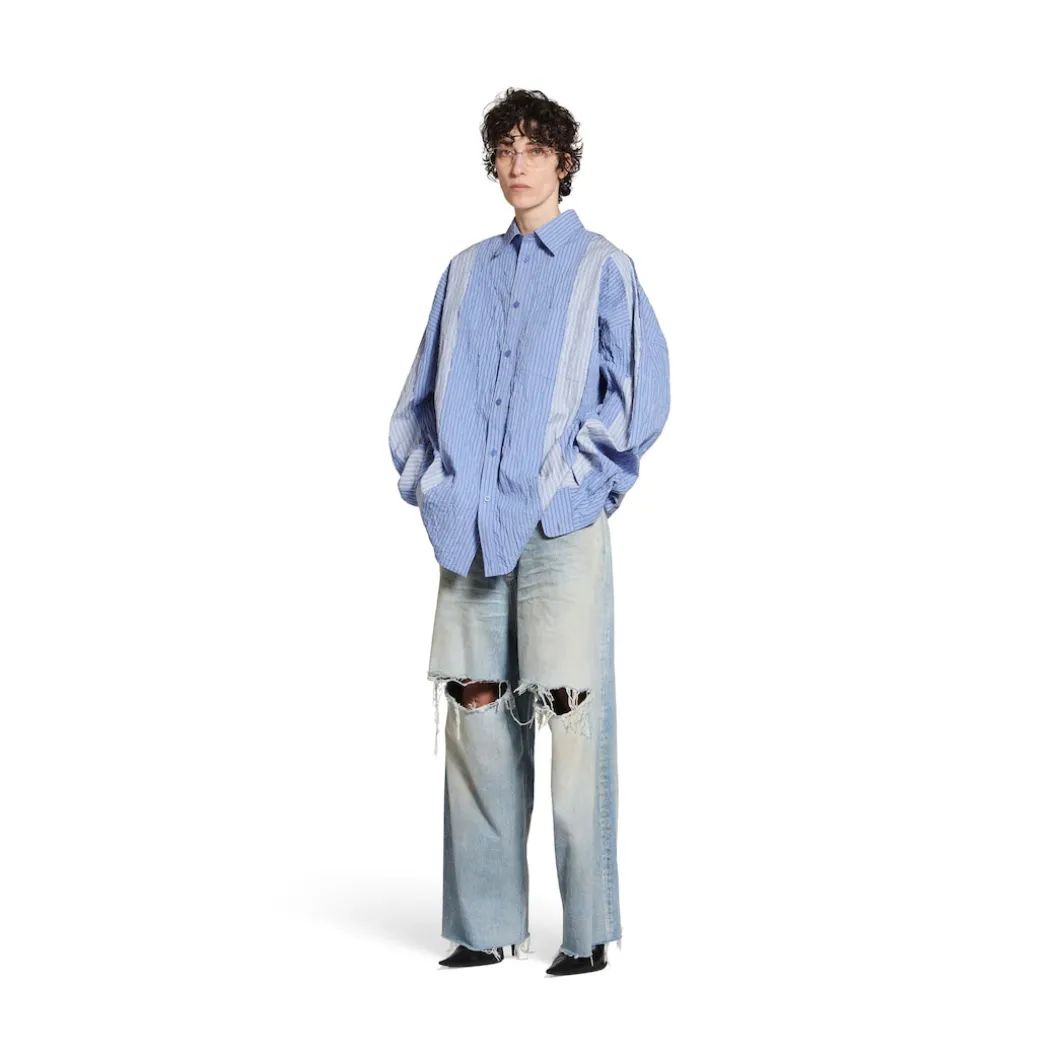 Camicia Diy Oversize in Azzurro