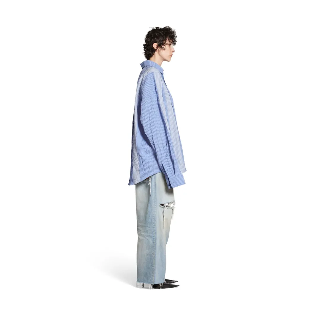 Camicia Diy Oversize in Azzurro