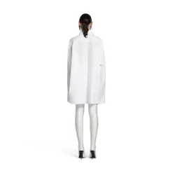 Camicia Dropped Neckline Balenciaga Oversize in Bianco