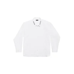 Camicia Dropped Neckline Balenciaga Oversize in Bianco