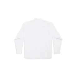 Camicia Dropped Neckline Balenciaga Oversize in Bianco