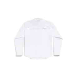 Camicia Kick Collar Large Fit da Donna in Bianco