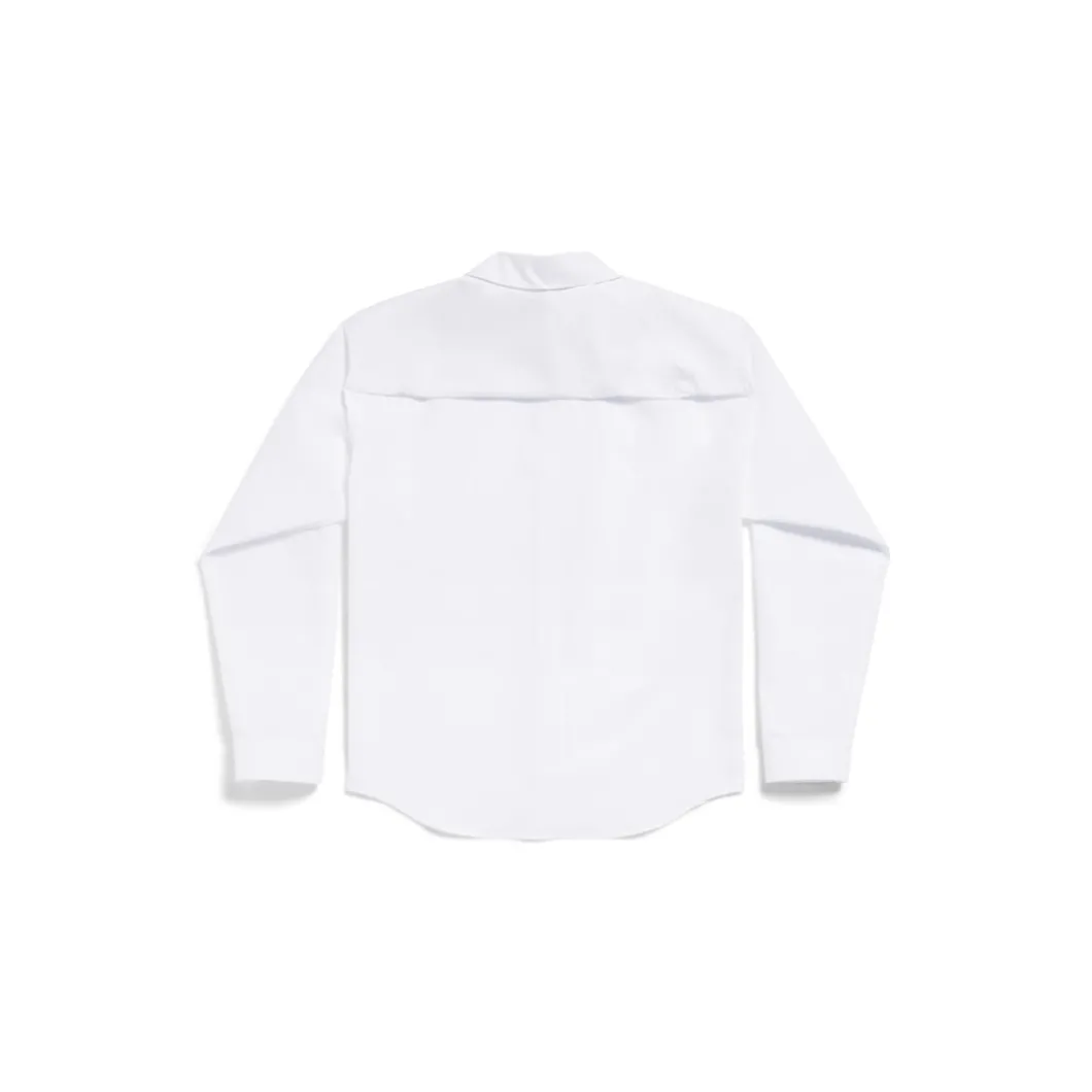 Camicia Kick Collar Large Fit da Donna in Bianco