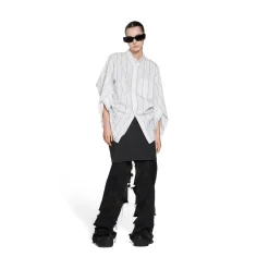 Camicia Swing Twisted Bb Corp Large Fit da Donna in Bianco